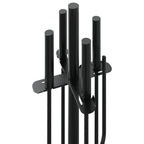 Set di attrezzi per camino 5 pezzi 18x66 cm in acciaio