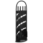 Set di attrezzi per camino 5 pezzi 23x15x66 cm in acciaio