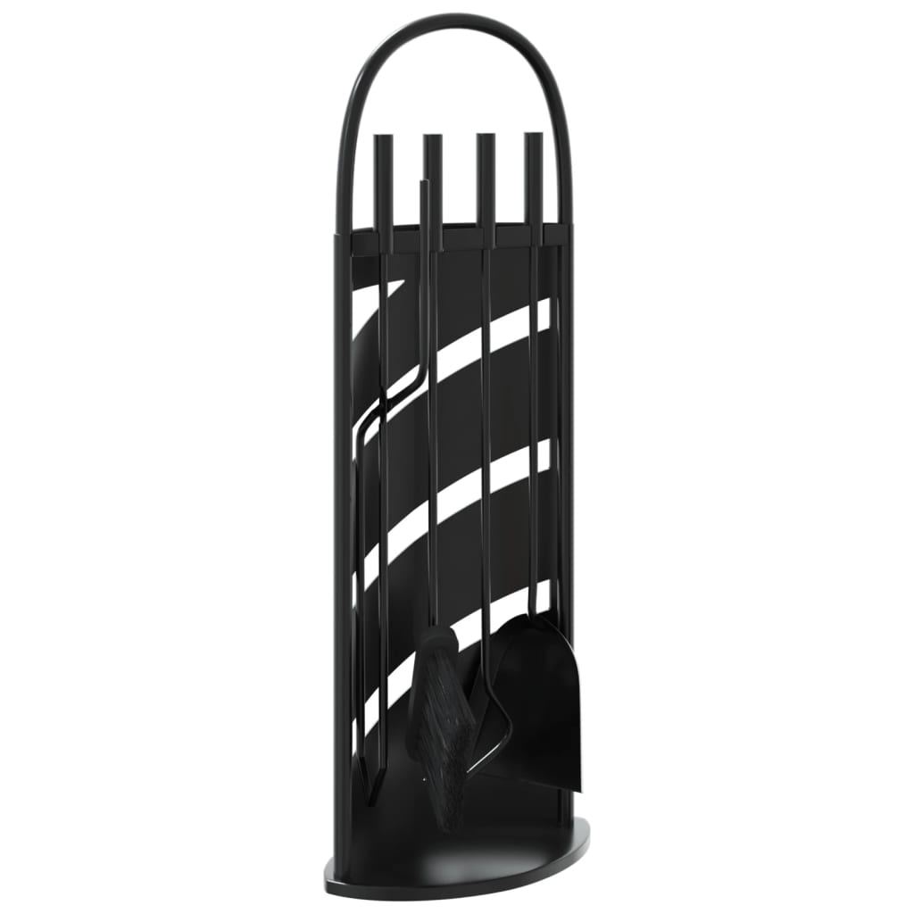 Set di attrezzi per camino 5 pezzi 23x15x66 cm in acciaio