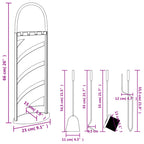 Set di attrezzi per camino 5 pezzi 23x15x66 cm in acciaio