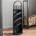 Set di attrezzi per camino 5 pezzi 23x15x66 cm in acciaio