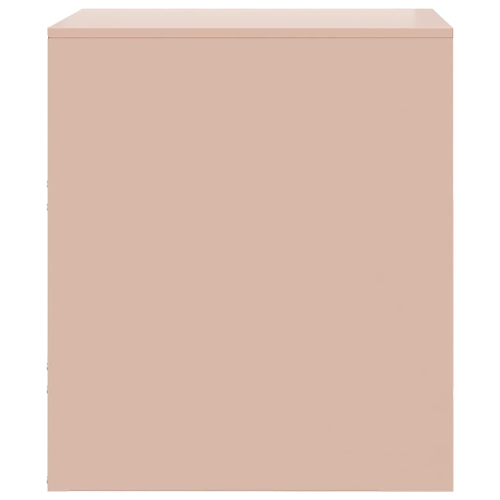 Comodini 2 pz Rosa 34,5x39x44 cm in Acciaio