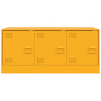 Mobile Porta TV Giallo Senape 99x39x44 cm in Acciaio