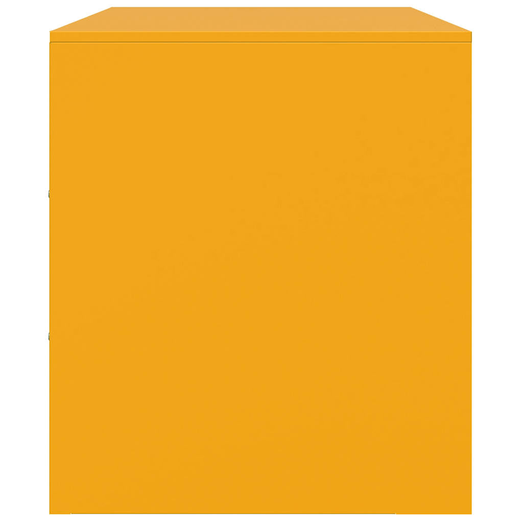 Mobile Porta TV Giallo Senape 99x39x44 cm in Acciaio