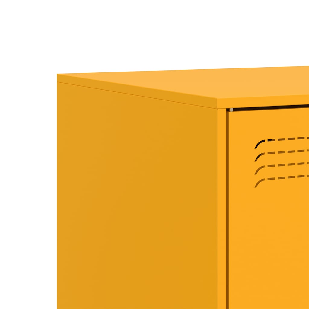 Mobile Porta TV Giallo Senape 99x39x44 cm in Acciaio