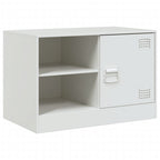 Mobile Porta TV Bianco 67x39x44 cm in Acciaio