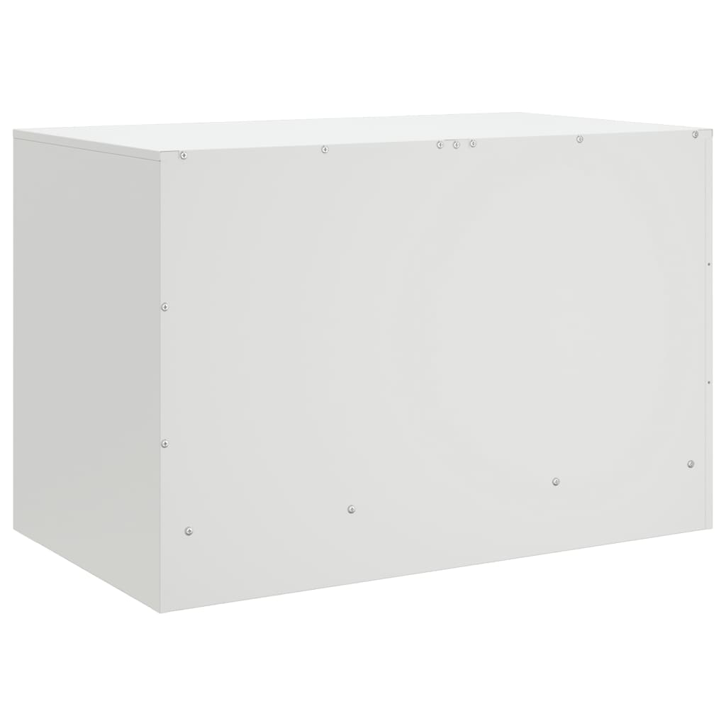 Mobile Porta TV Bianco 67x39x44 cm in Acciaio