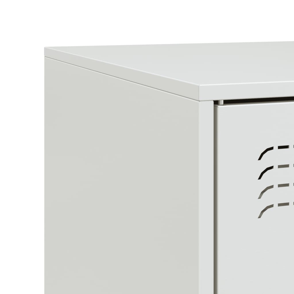 Mobile Porta TV Bianco 67x39x44 cm in Acciaio