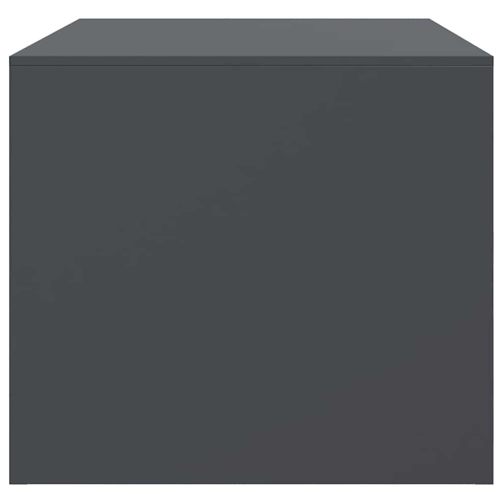 Tavolino da Salotto Antracite 67x50x44 cm in Acciaio