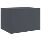 Tavolino da Salotto Antracite 67x50x44 cm in Acciaio