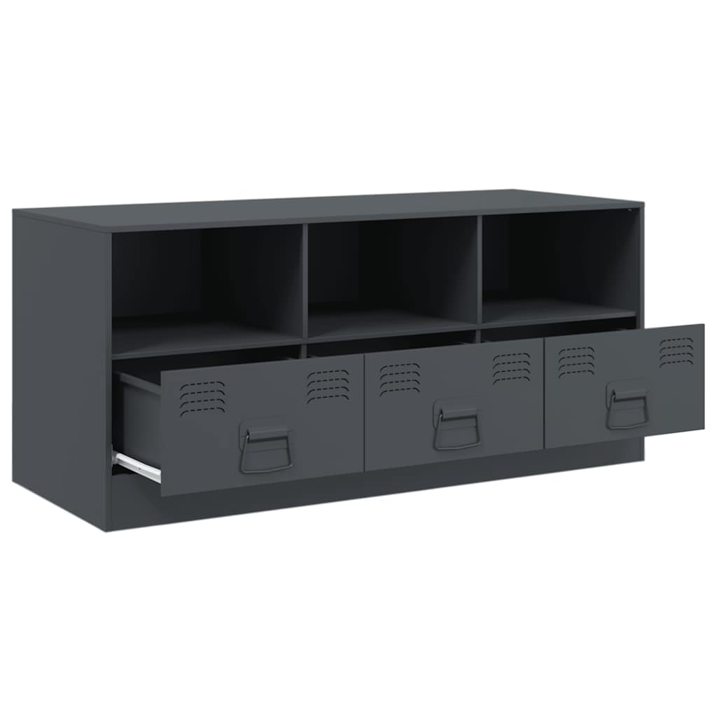Mobile Porta TV Antracite 99x39x44 cm in Acciaio