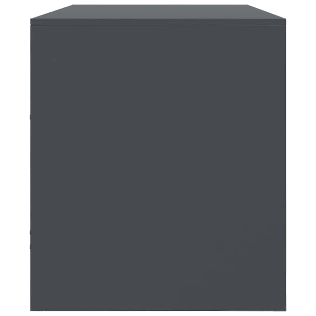 Mobile Porta TV Antracite 99x39x44 cm in Acciaio
