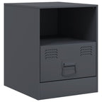 Comodino Antracite 34,5x39x44 cm in Acciaio