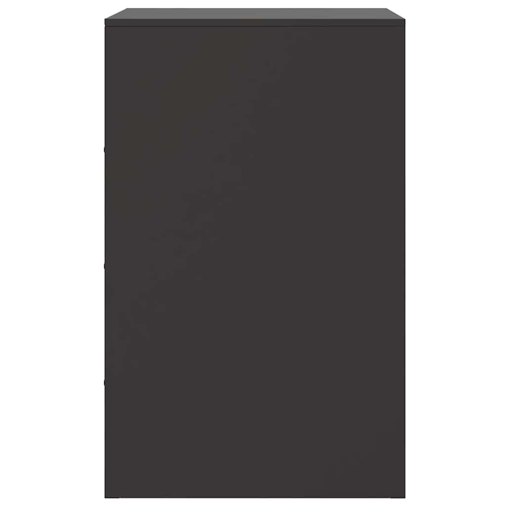 Comodini 2 pz Neri 34,5x39x62 cm in Acciaio