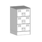 Comodini 2 pz Neri 34,5x39x62 cm in Acciaio