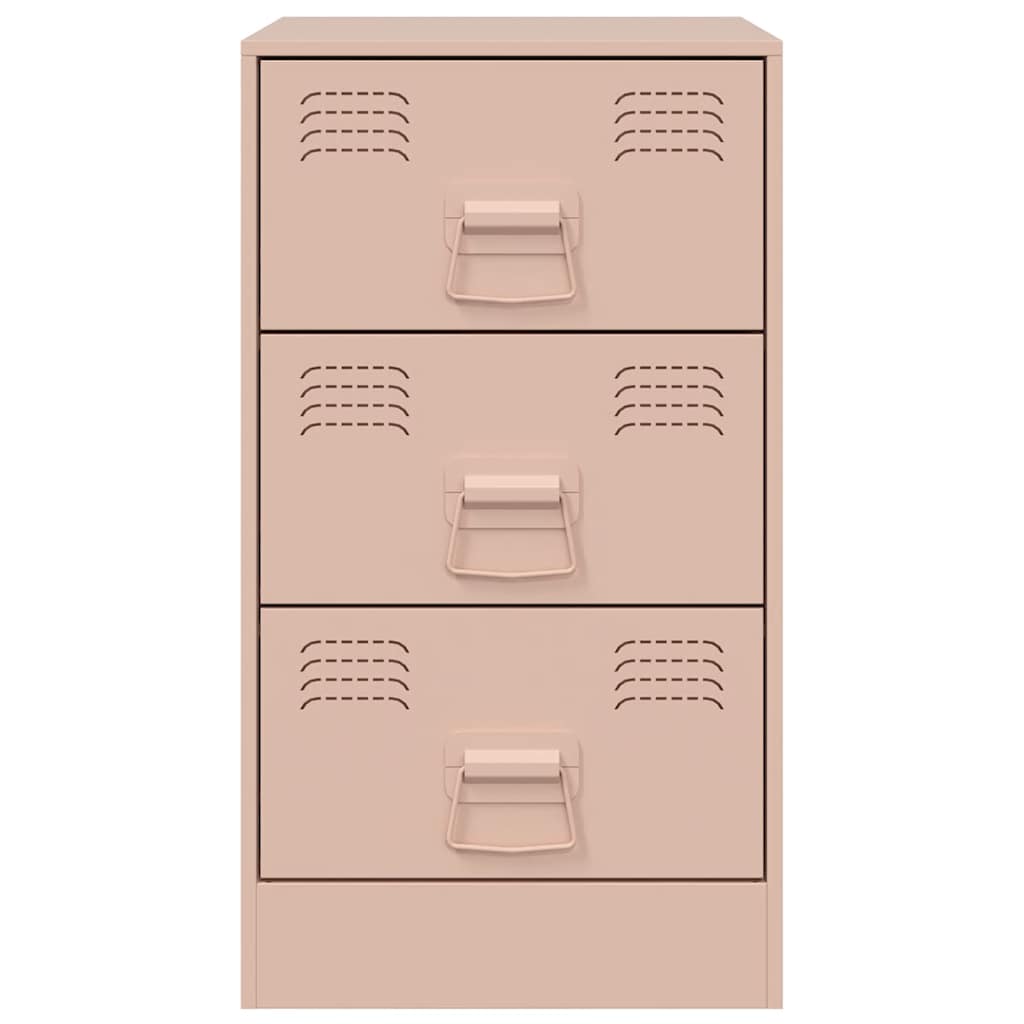 Comodino Rosa 34,5x39x62 cm in Acciaio