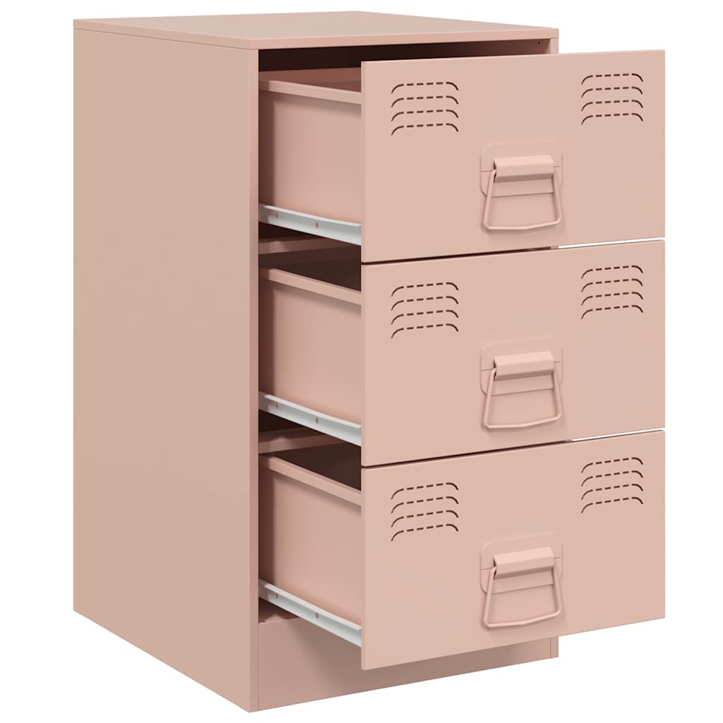 Comodino Rosa 34,5x39x62 cm in Acciaio