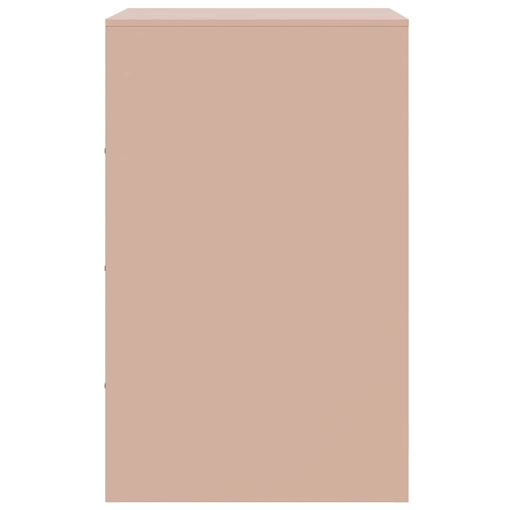 Comodino Rosa 34,5x39x62 cm in Acciaio