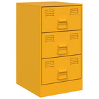 Comodino Giallo Senape 34,5x39x62 cm in Acciaio