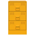 Comodino Giallo Senape 34,5x39x62 cm in Acciaio
