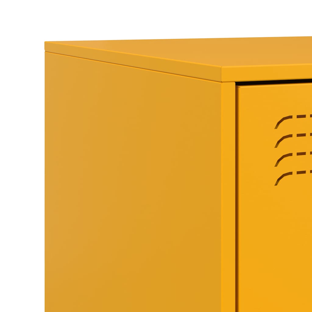 Comodino Giallo Senape 34,5x39x62 cm in Acciaio