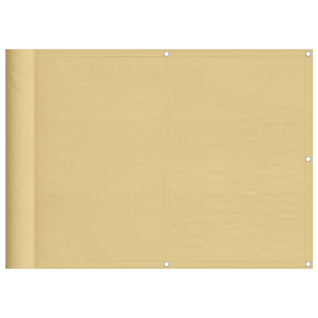 Paravento da Balcone Sabbia 75x600 cm 100% Poliestere Oxford