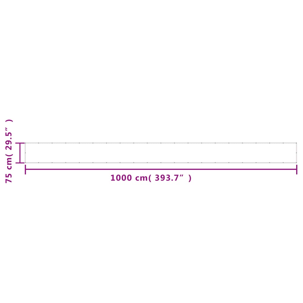 Paravento da Balcone Sabbia 75x1000 cm 100% Poliestere Oxford