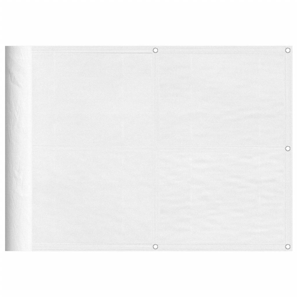 Paravento da Balcone Bianco 75x1000 cm 100% Poliestere Oxford