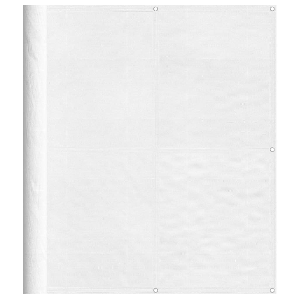 Paravento da Balcone Bianco 120x700 cm 100% Poliestere Oxford