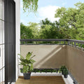 Paravento da Balcone Beige 75x700 cm 100% Poliestere Oxford
