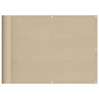 Paravento da Balcone Beige 75x800 cm 100% Poliestere Oxford