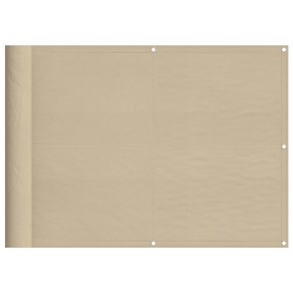 Paravento da Balcone Beige 75x800 cm 100% Poliestere Oxford