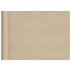 Paravento da Balcone Beige 75x1000 cm 100% Poliestere Oxford