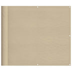 Paravento da Balcone Beige 90x800 cm 100% Poliestere Oxford