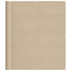 Paravento da Balcone Beige 120x700 cm 100% Poliestere Oxford