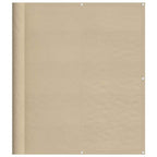 Paravento da Balcone Beige 120x800 cm 100% Poliestere Oxford