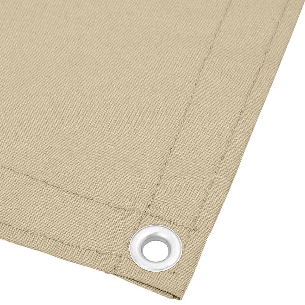 Paravento da Balcone Beige 120x800 cm 100% Poliestere Oxford