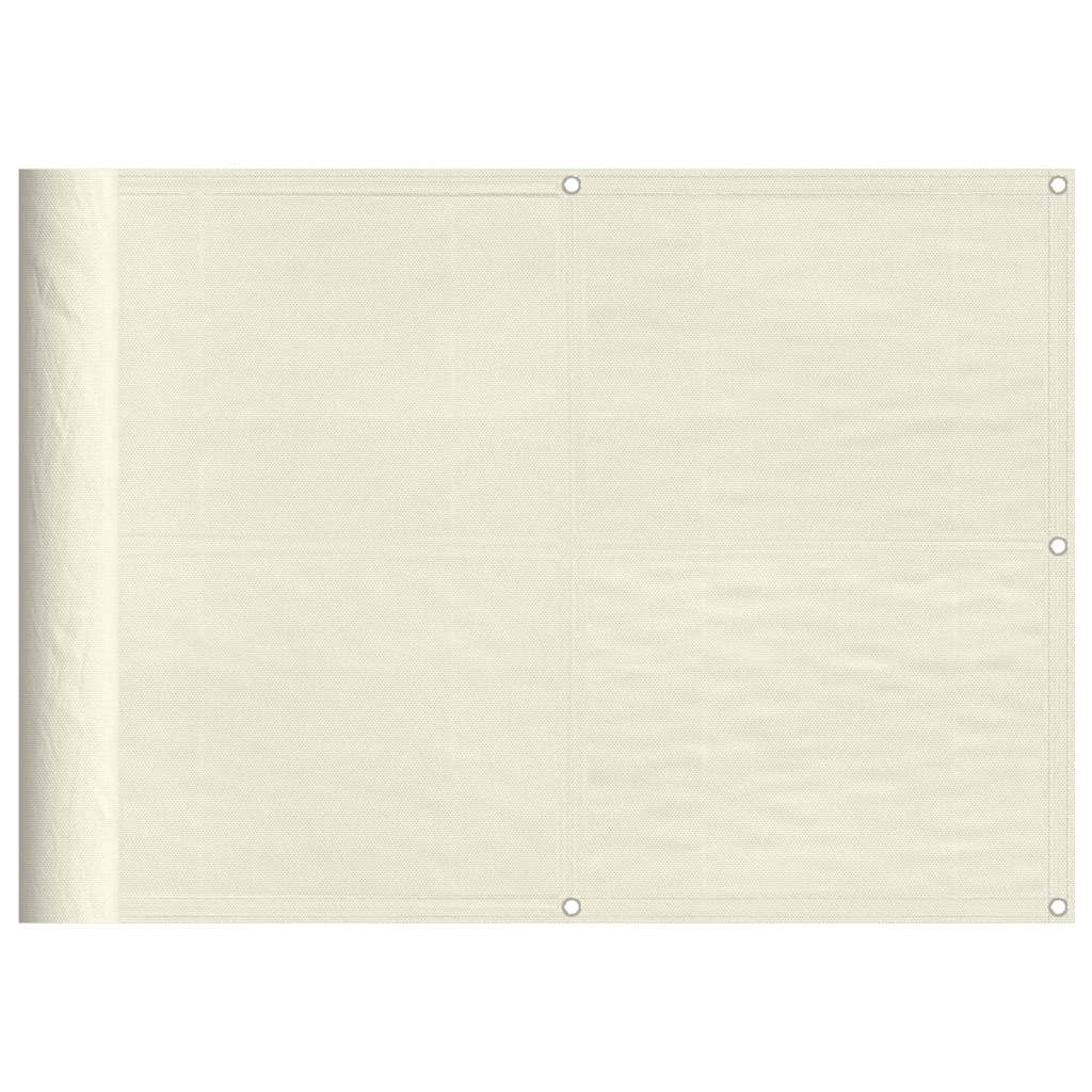 Paravento da Balcone Crema 75x800 cm 100% Poliestere Oxford
