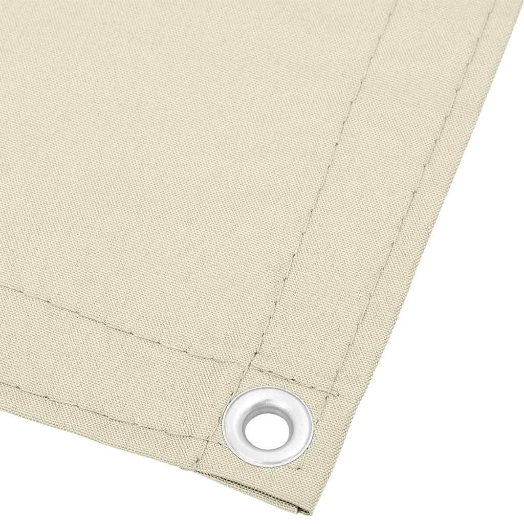 Paravento da Balcone Crema 90x800 cm 100% Poliestere Oxford