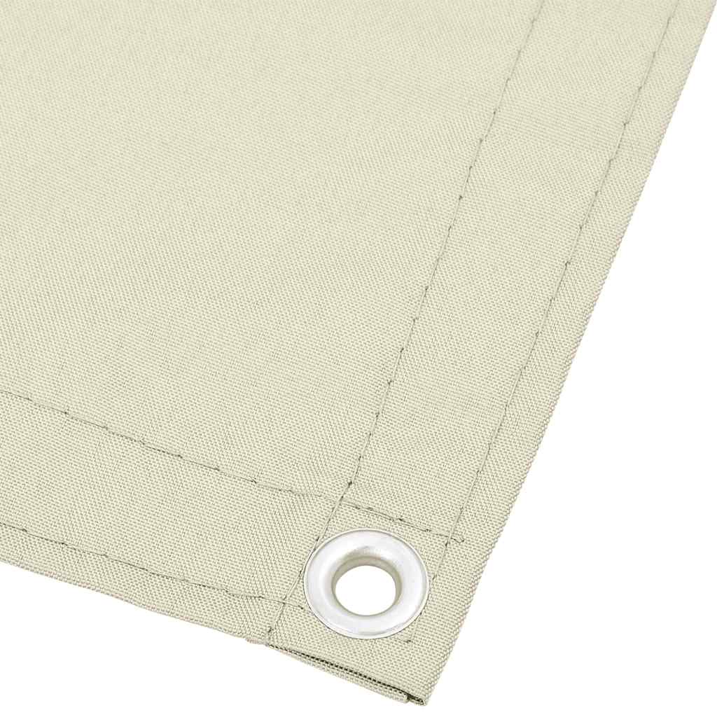 Paravento da Balcone Crema 120x800 cm 100% Poliestere Oxford