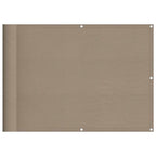 Paravento da Balcone Tortora 75x800 cm 100% Poliestere Oxford