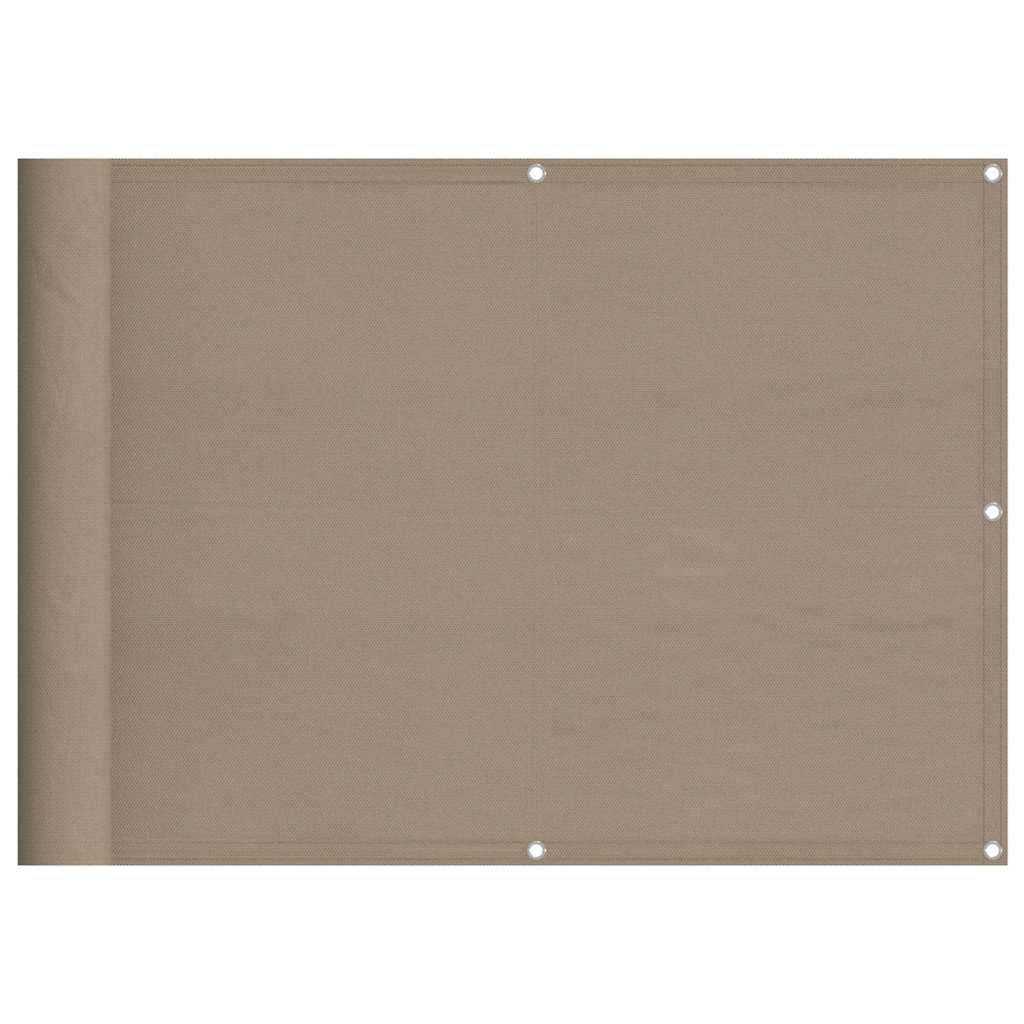 Paravento da Balcone Tortora 75x800 cm 100% Poliestere Oxford