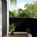 Paravento da Balcone Nero 120x1000 cm 100% Poliestere Oxford