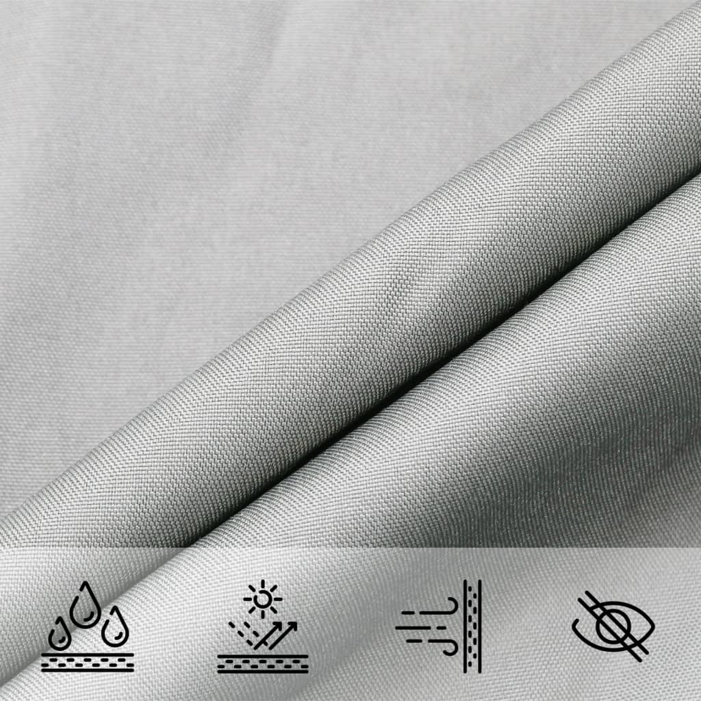 Vela Parasole Grigio Chiaro 6x5 m 100% Poliestere Oxford
