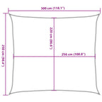 Vela Parasole Sabbia 3x2,5 m 100% Poliestere Oxford