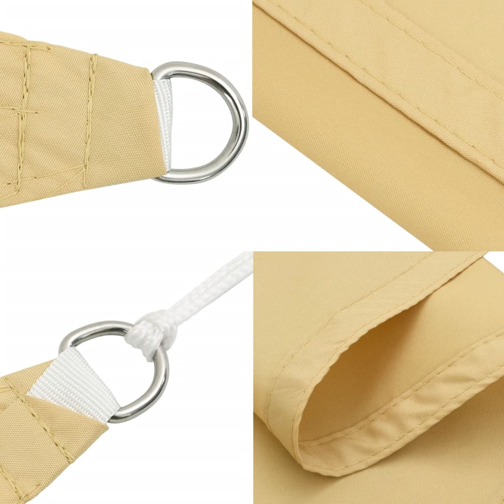 Vela Parasole Sabbia 4x3 m 100% Poliestere Oxford