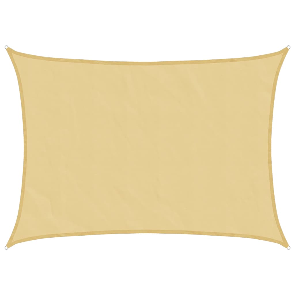 Vela Parasole Sabbia 8x6 m 100% Poliestere Oxford