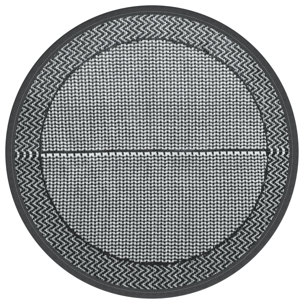 Tappeto da Esterno ARAKIL Grigio Ø120 cm in PP