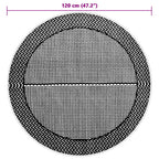 Tappeto da Esterno ARAKIL Grigio Ø120 cm in PP