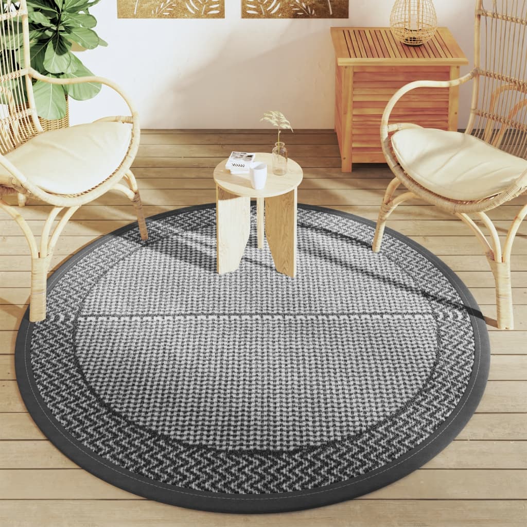 Tappeto da Esterno ARAKIL Grigio Ø160 cm in PP